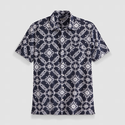 Weekend Printed Short Sleeve Camp Shirt
