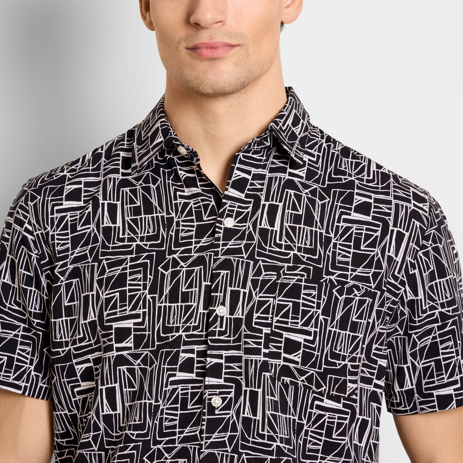 Weekend Printed Short Sleeve Camp Shirt
