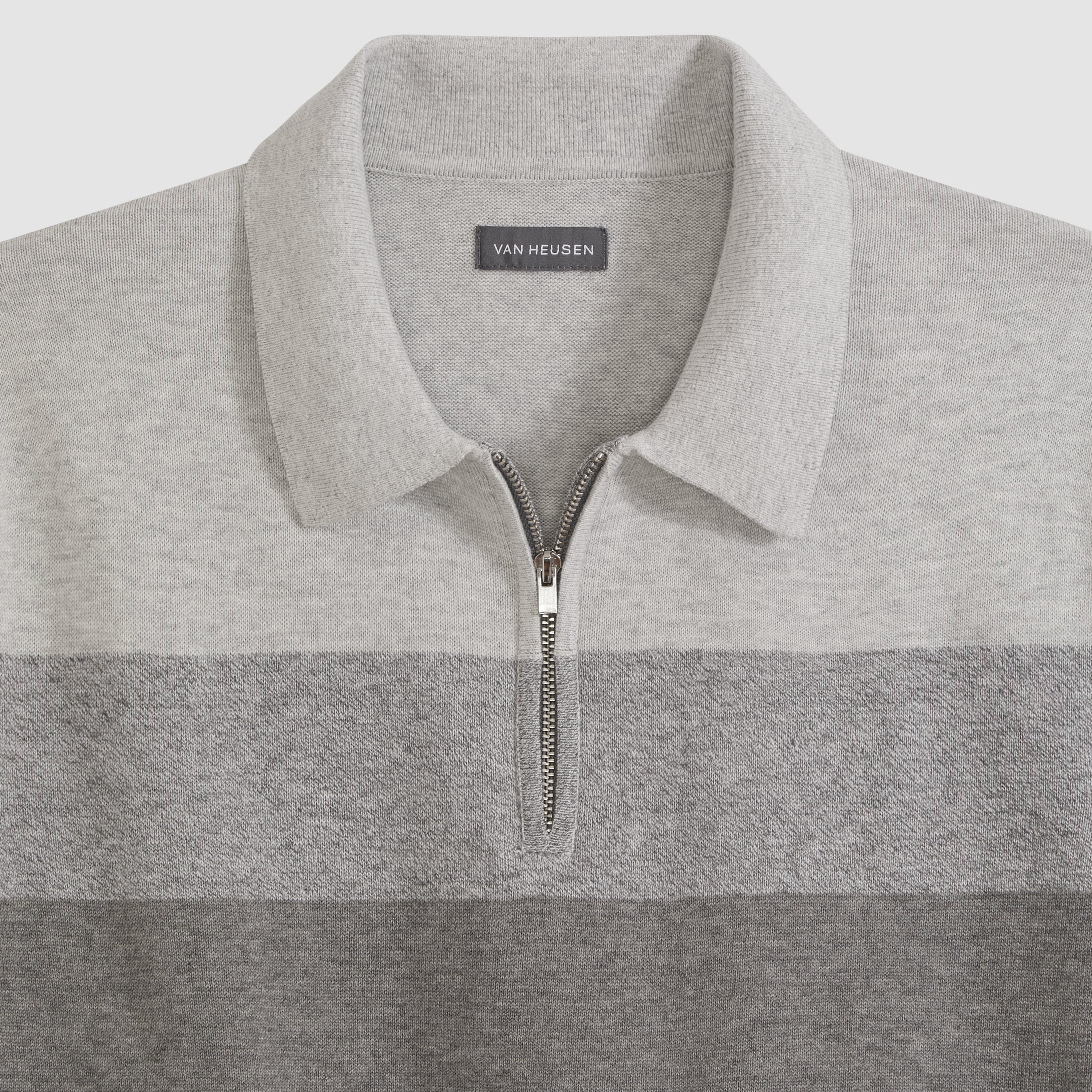 Temp Control Short Sleeve Sweater Zip Polo – Van Heusen