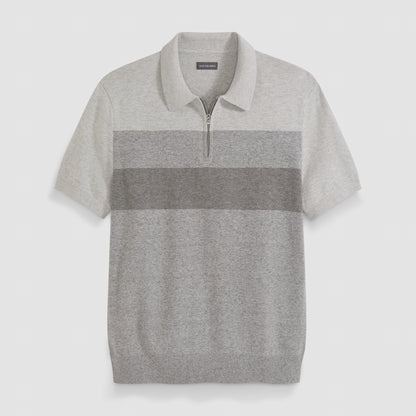 Temp Control Short Sleeve Sweater Zip Polo