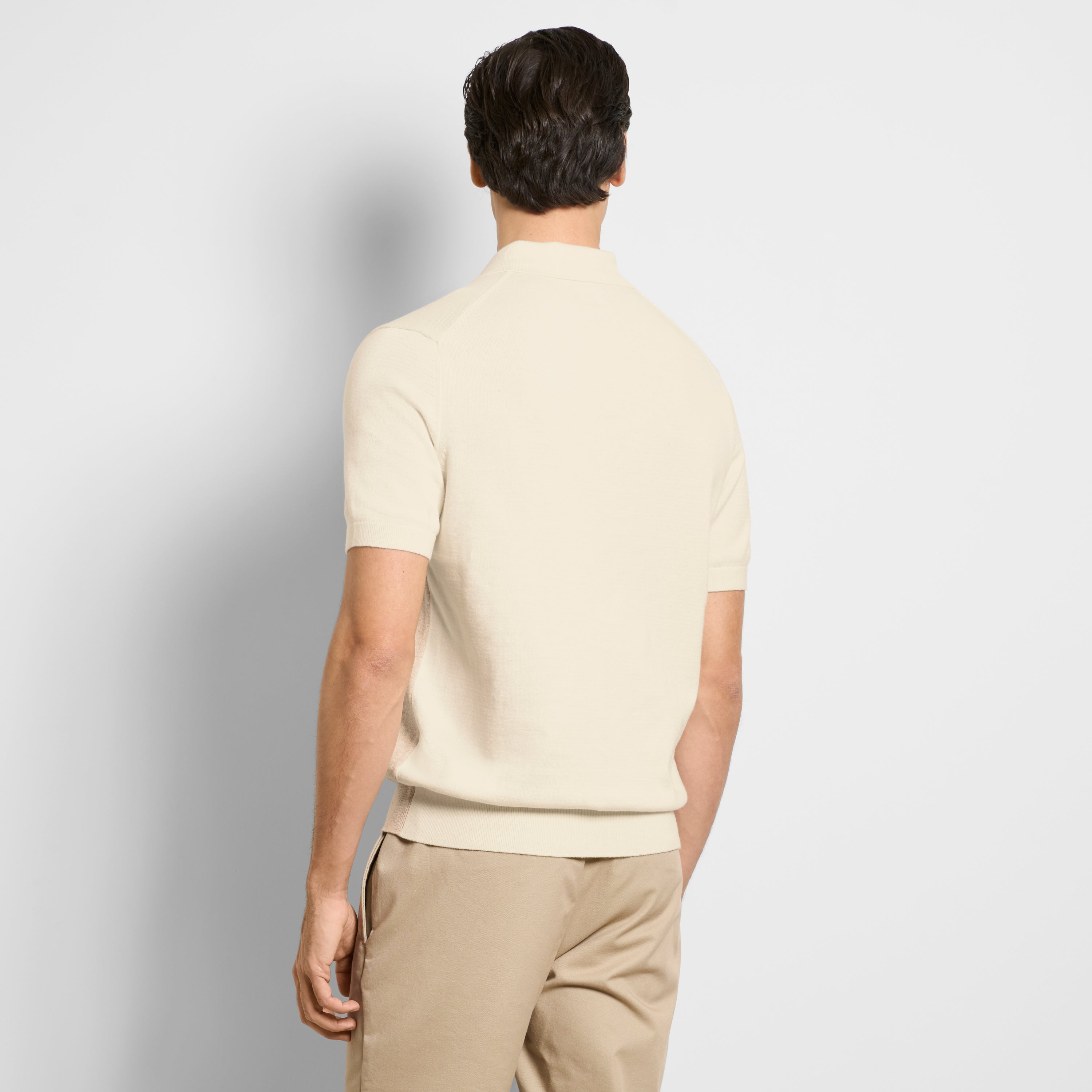 Temp Control Short Sleeve Sweater Zip Polo
