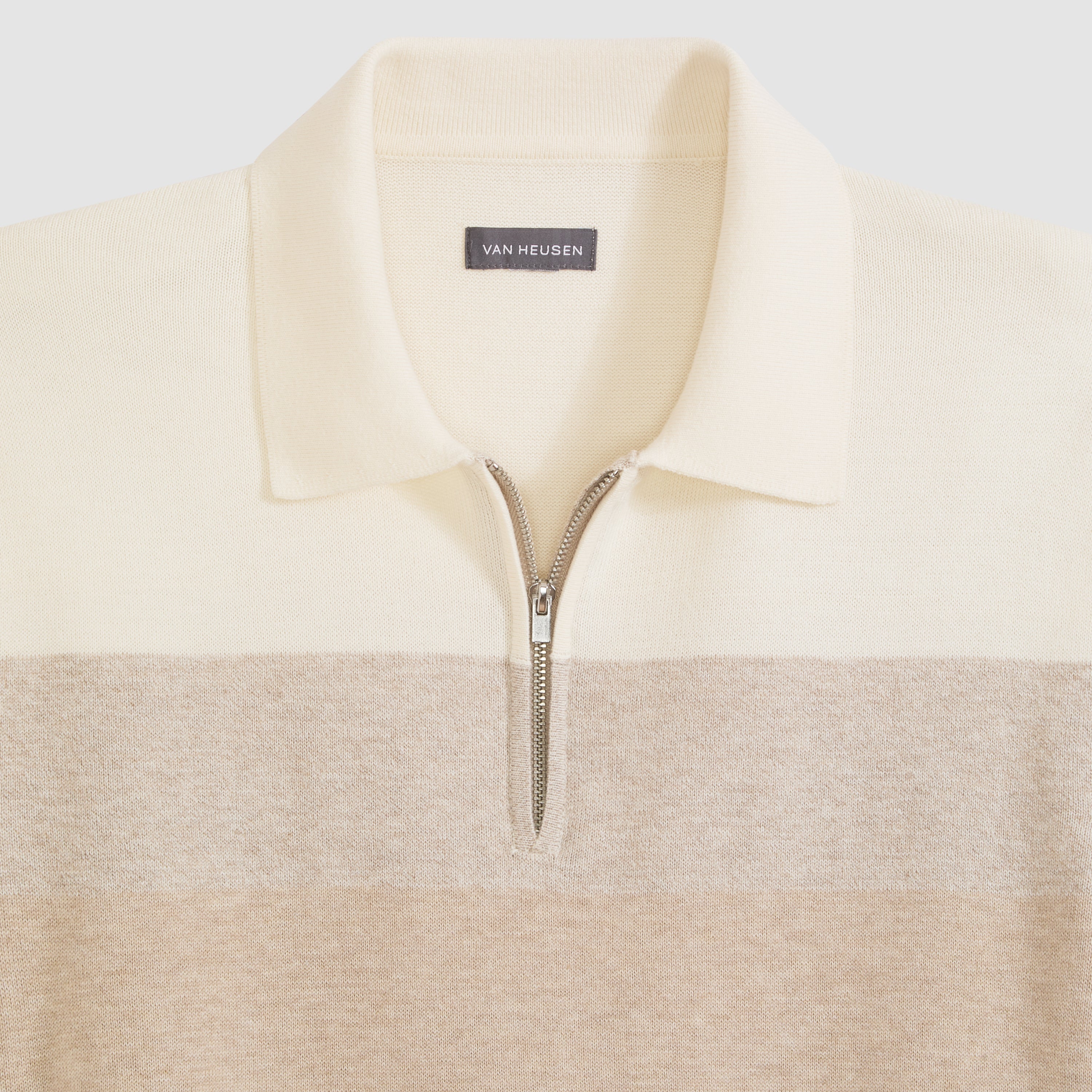 Temp Control Short Sleeve Sweater Zip Polo – Van Heusen