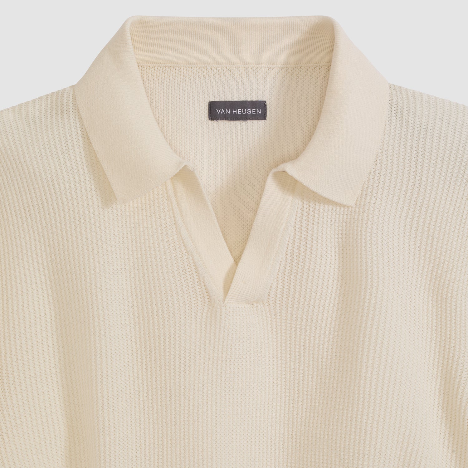 Temp Control Short Sleeve Texture Sweater Polo