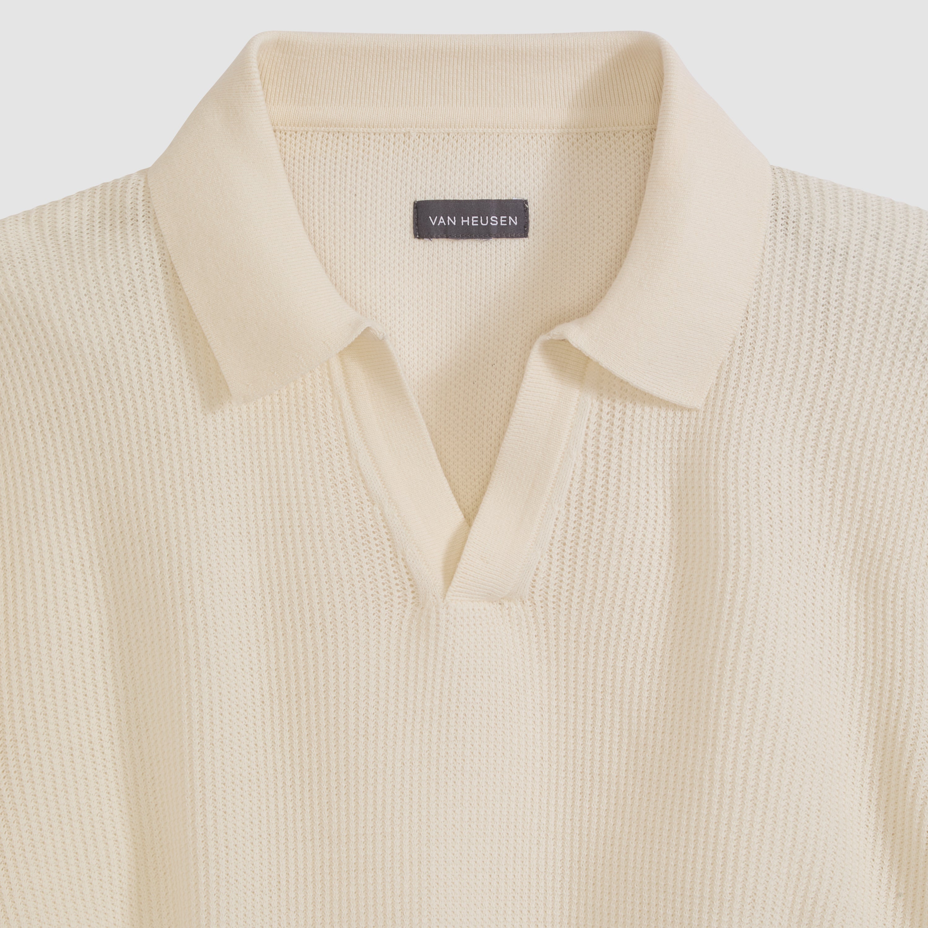 Temp Control Short Sleeve Texture Sweater Polo