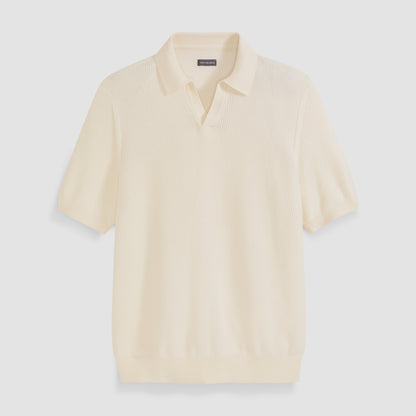 Temp Control Short Sleeve Texture Sweater Polo