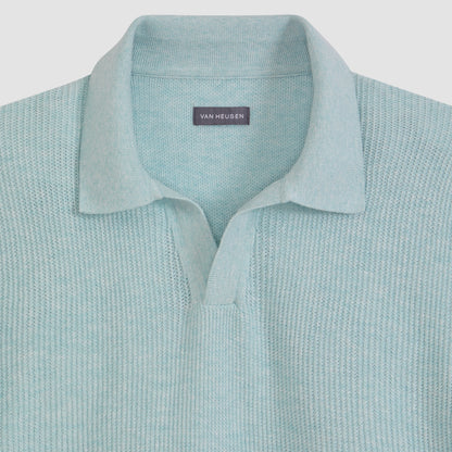 Temp Control Short Sleeve Texture Sweater Polo