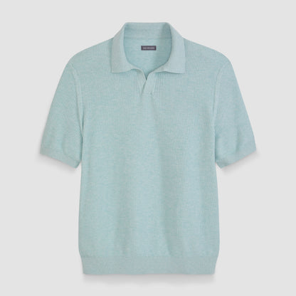 Temp Control Short Sleeve Texture Sweater Polo