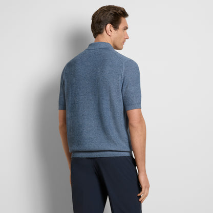 Temp Control Short Sleeve Texture Sweater Polo