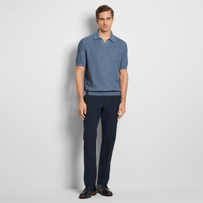 Temp Control Short Sleeve Texture Sweater Polo