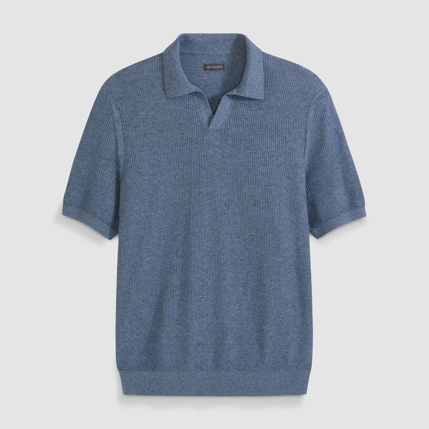 Temp Control Short Sleeve Texture Sweater Polo