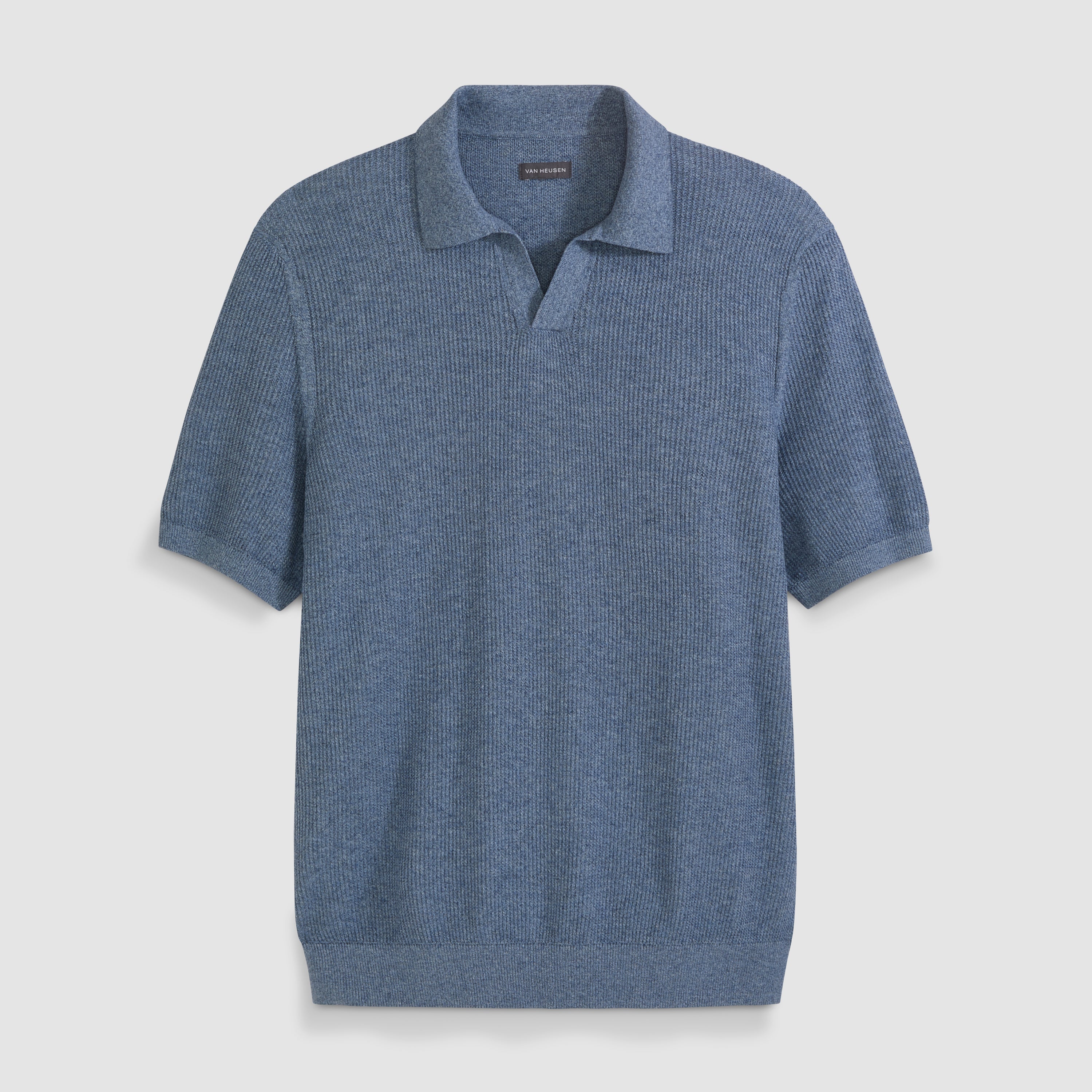 Temp Control Short Sleeve Texture Sweater Polo