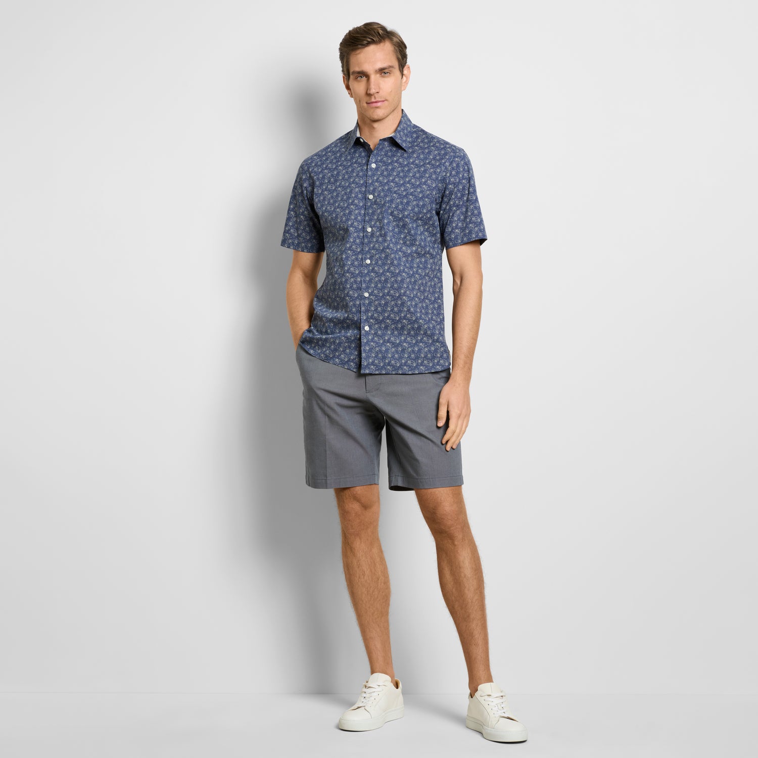 Everyday Defense Stain Shield Printed Short Sleeve Shirt