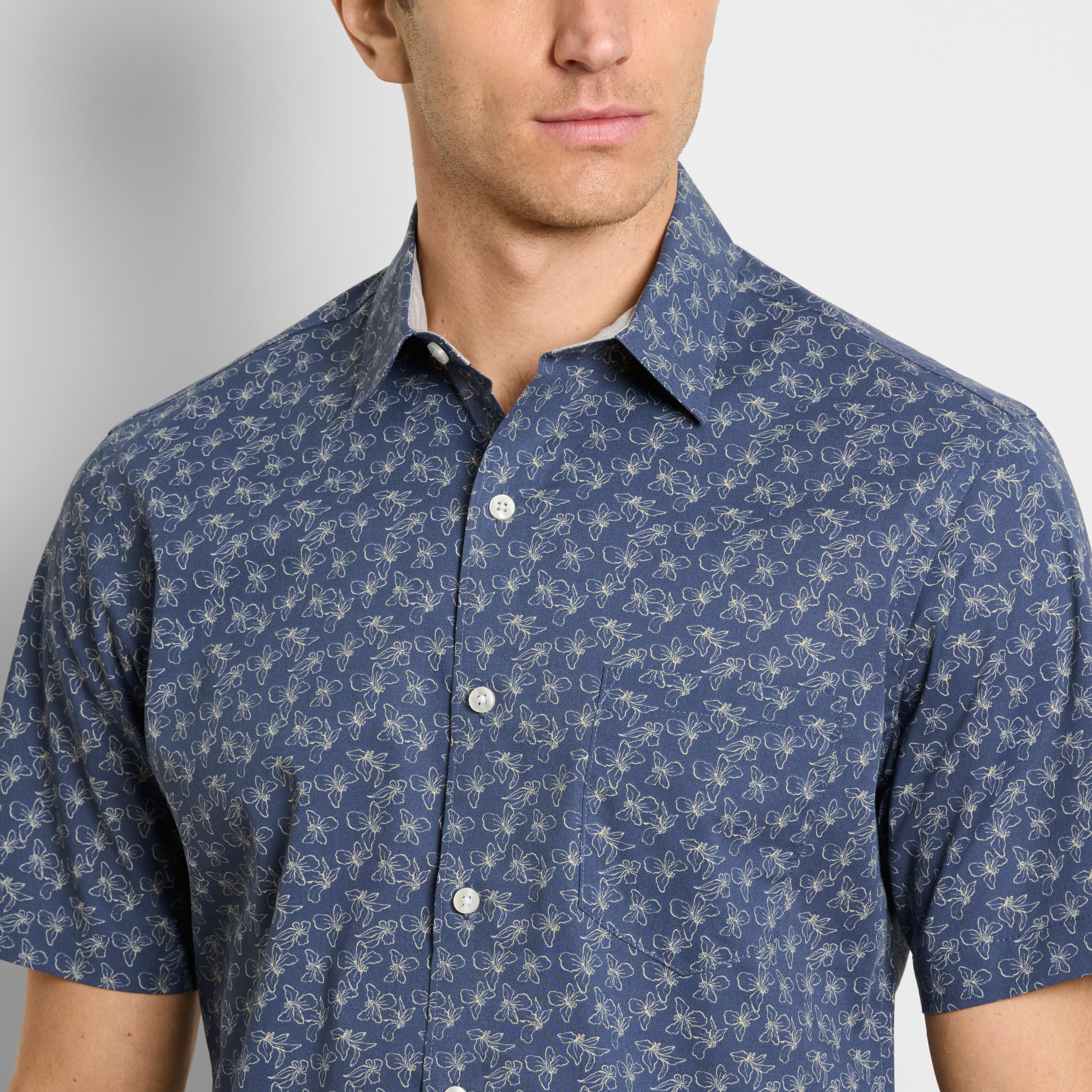 Everyday Defense Stain Shield Printed Short Sleeve Shirt