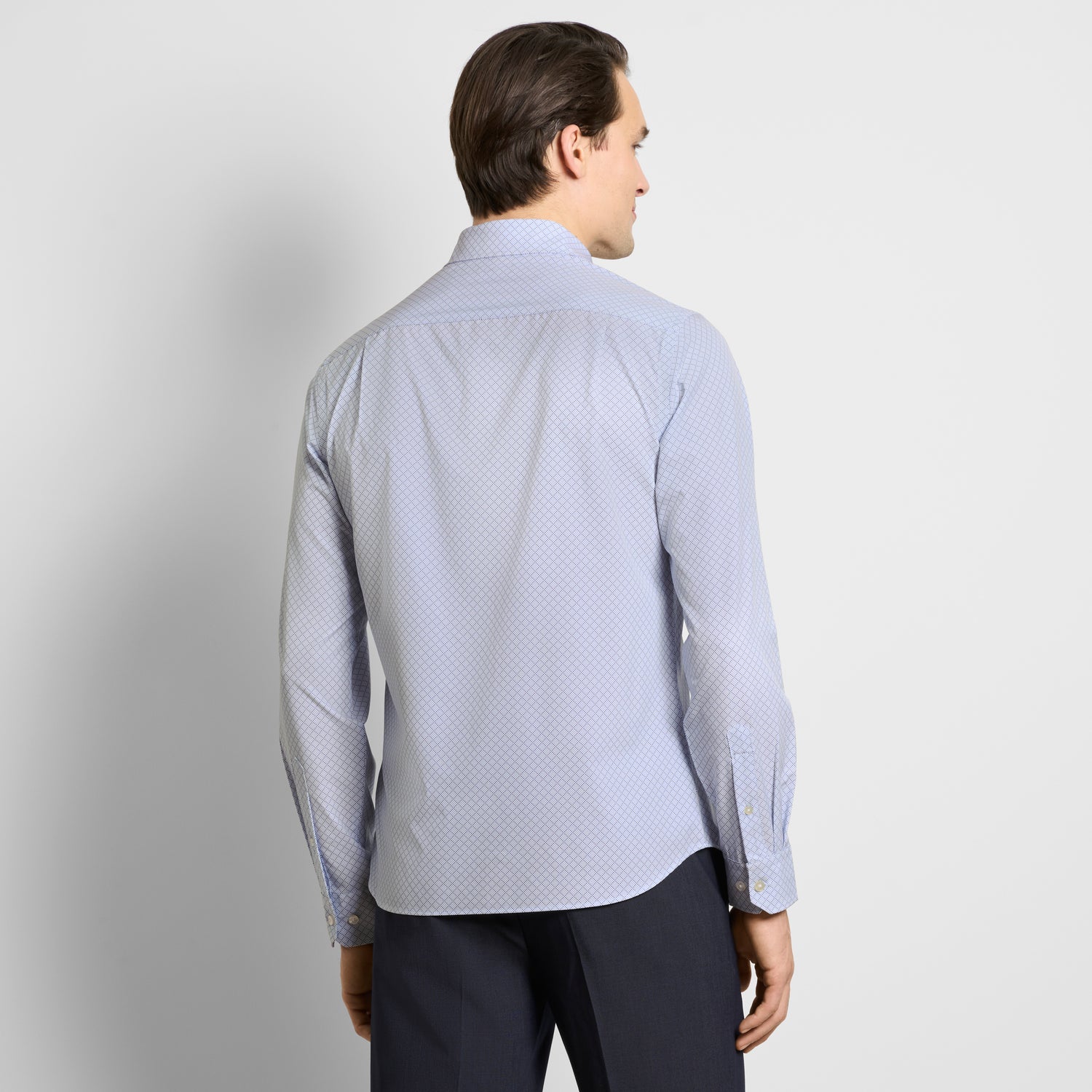 Van Heusen Men's All Way Stretch Printed Long Sleeve Shirt, Blue, XL Van Heusen Men's All Way Stretch Printed Long Sleeve Shirt, Blue, XL