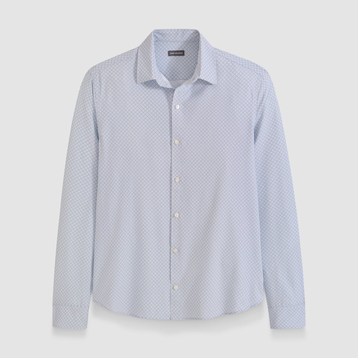 Van Heusen Men's All Way Stretch Printed Long Sleeve Shirt, Blue, XL Van Heusen Men's All Way Stretch Printed Long Sleeve Shirt, Blue, XL