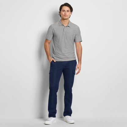 Space Dyed Jersey Short Sleeve Button Polo