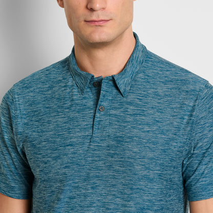 Space Dyed Jersey Short Sleeve Button Polo
