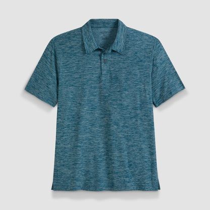 Space Dyed Jersey Short Sleeve Button Polo