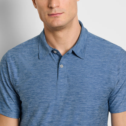 Space Dyed Jersey Short Sleeve Button Polo