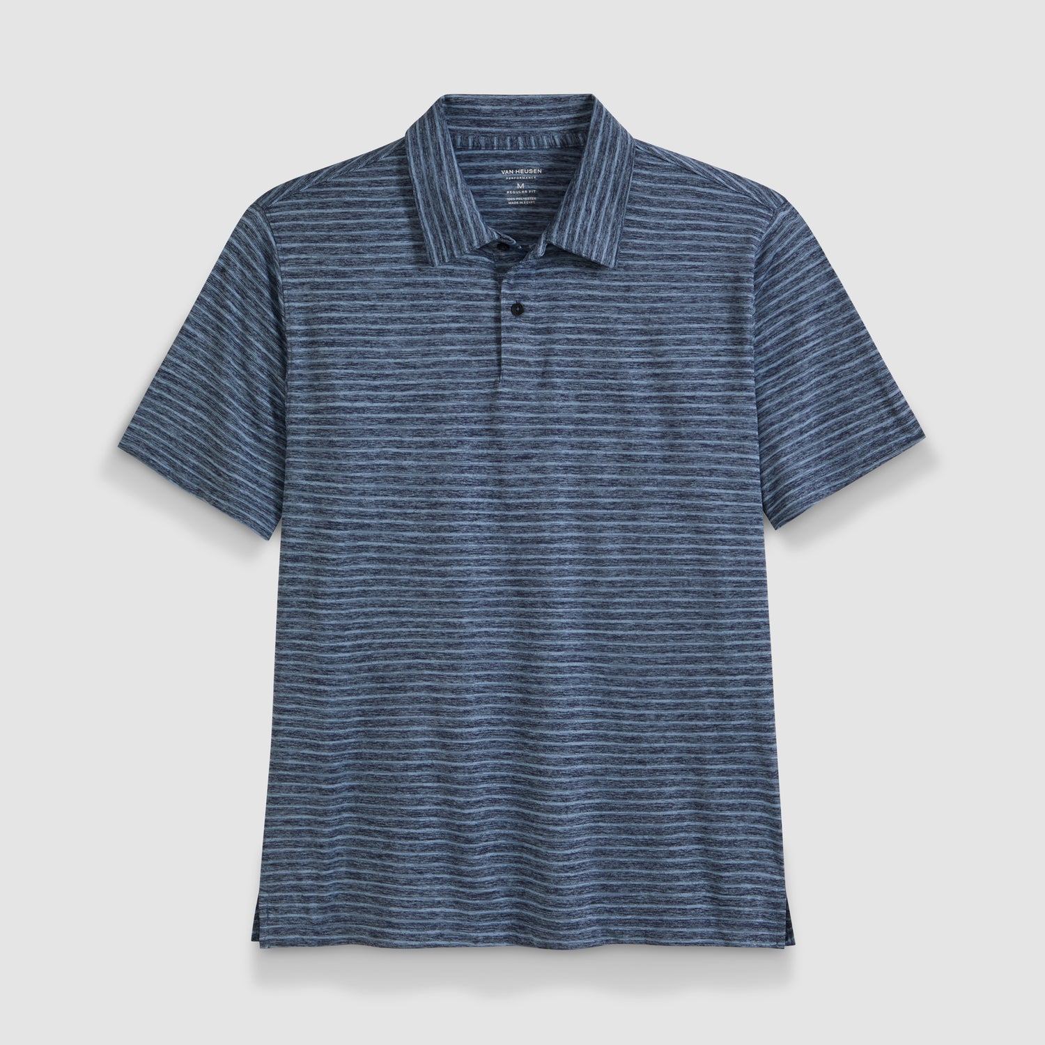 Space Dye Stripe Short Sleeve Button Polo
