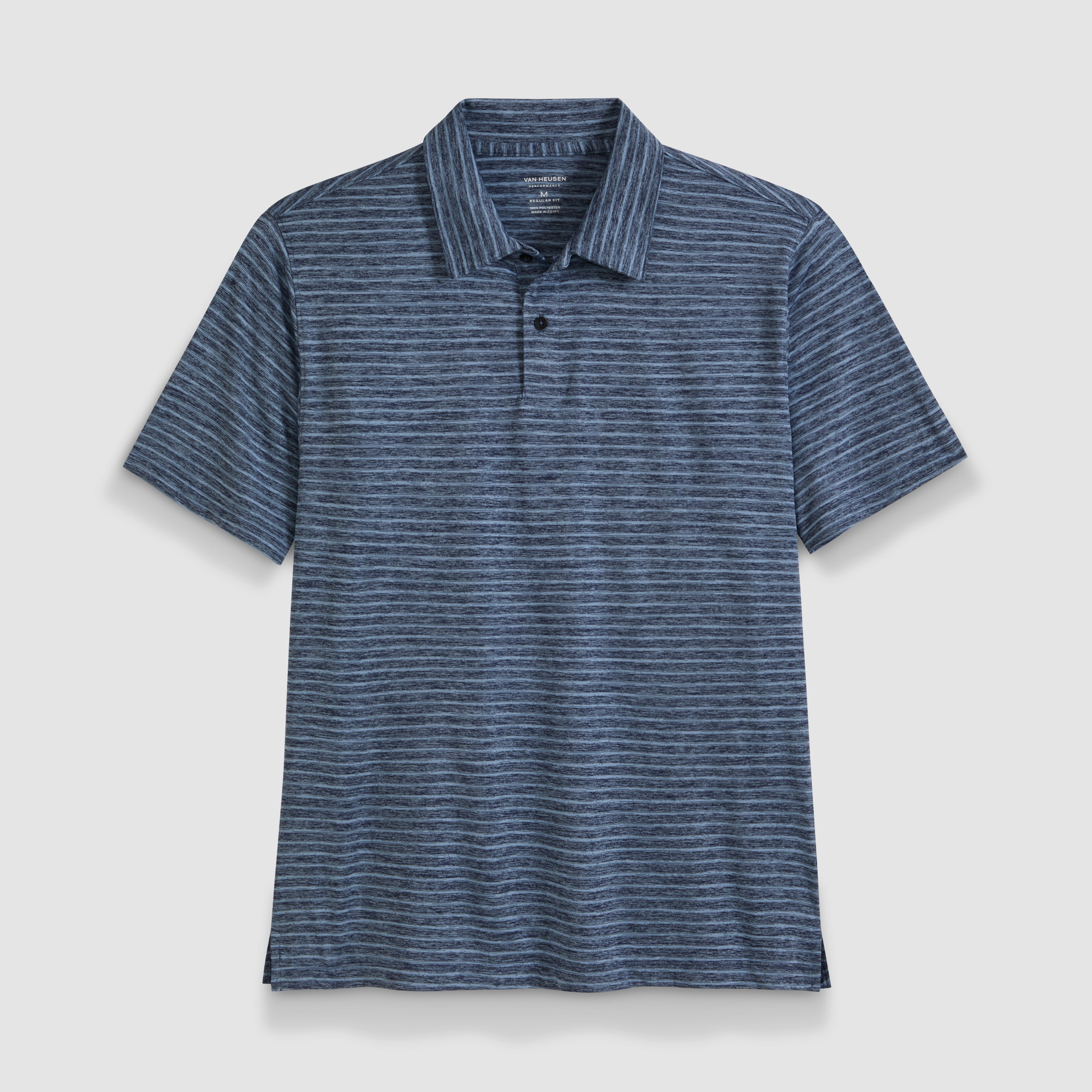 Space Dye Stripe Short Sleeve Button Polo