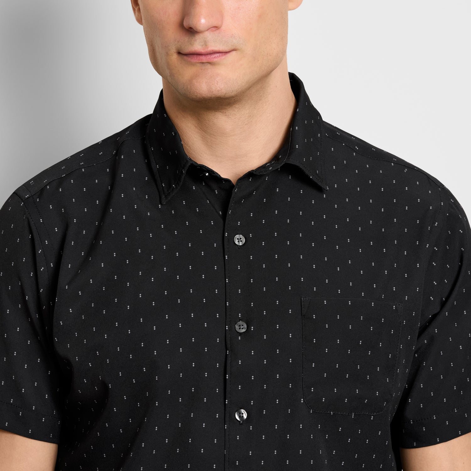 Hydro Wik Short Sleeve Camp Shirt Stacked Dot