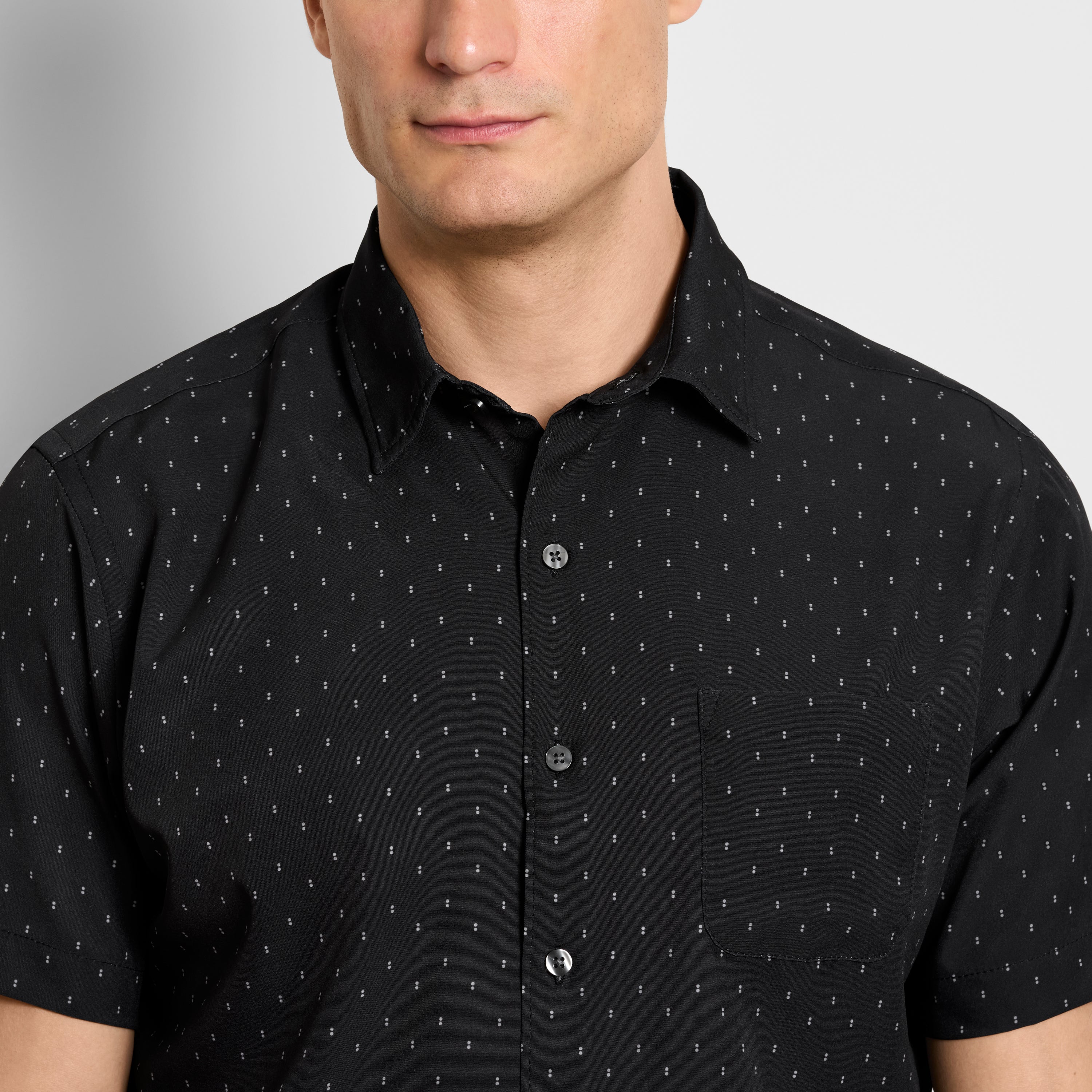 Hydro Wik Short Sleeve Camp Shirt Stacked Dot