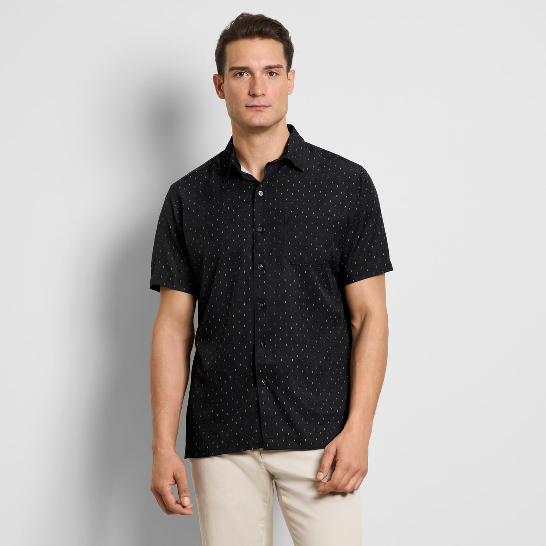 Hydro Wik Short Sleeve Camp Shirt Stacked Dot