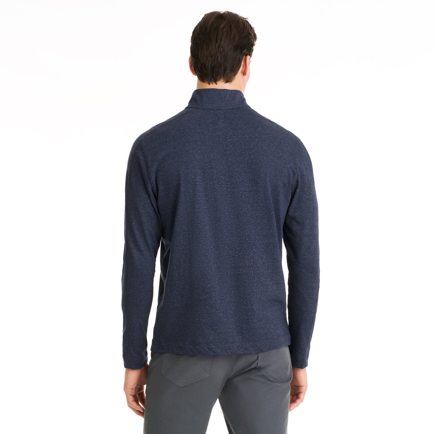Essential Two-Tone Quarter Zip Pullover Regular Fit