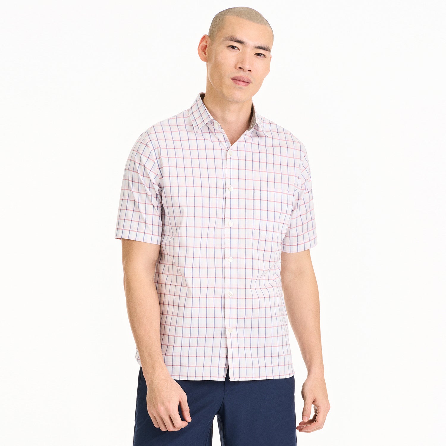 Essential Stain Shield Never Tuck Short Sleeve Shirt - Slim Fit