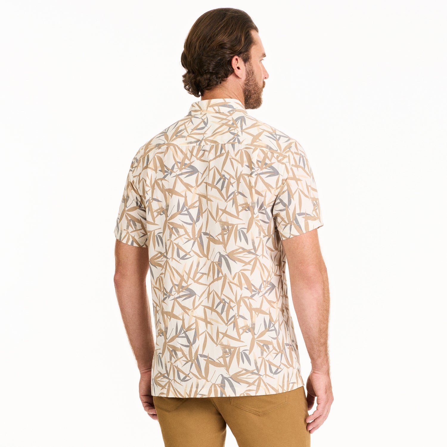 Weekend Bamboo Print Woven Short Sleeve Camp Shirt - Regular Fit