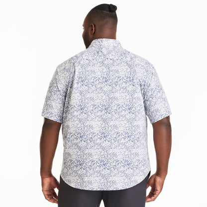 Essential Stain Shield Camo Print Woven Short Sleeve Shirt - Big &amp; Tall
