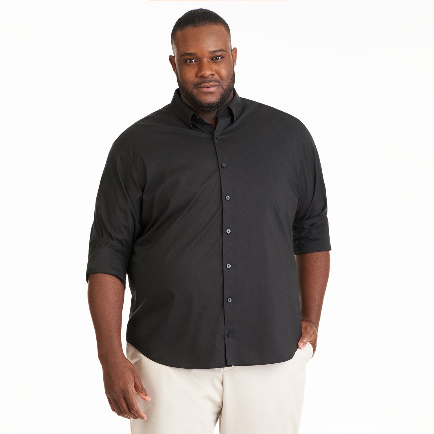 Cronbie Long Sleeve Stain Shield Shirt - Big &amp; Tall