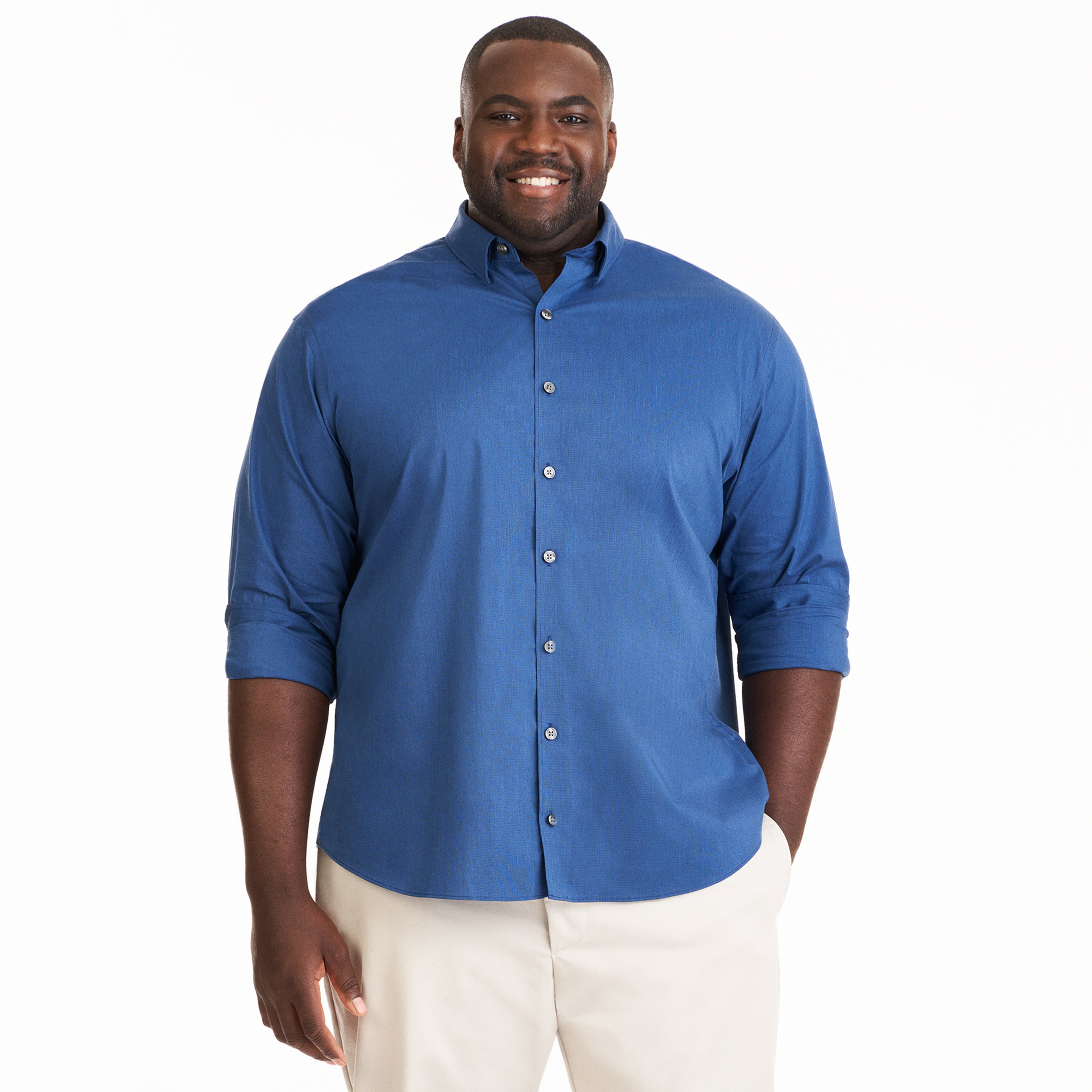 Cronbie Long Sleeve Stain Shield Shirt - Big &amp; Tall