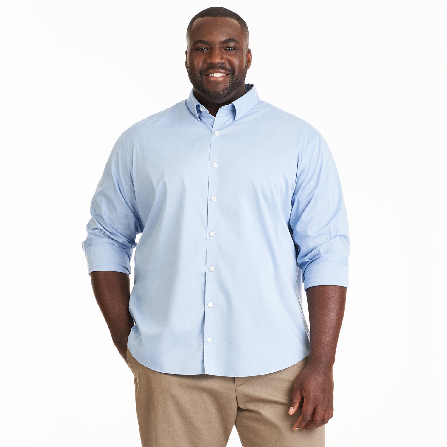 Cronbie Long Sleeve Stain Shield Shirt - Big &amp; Tall