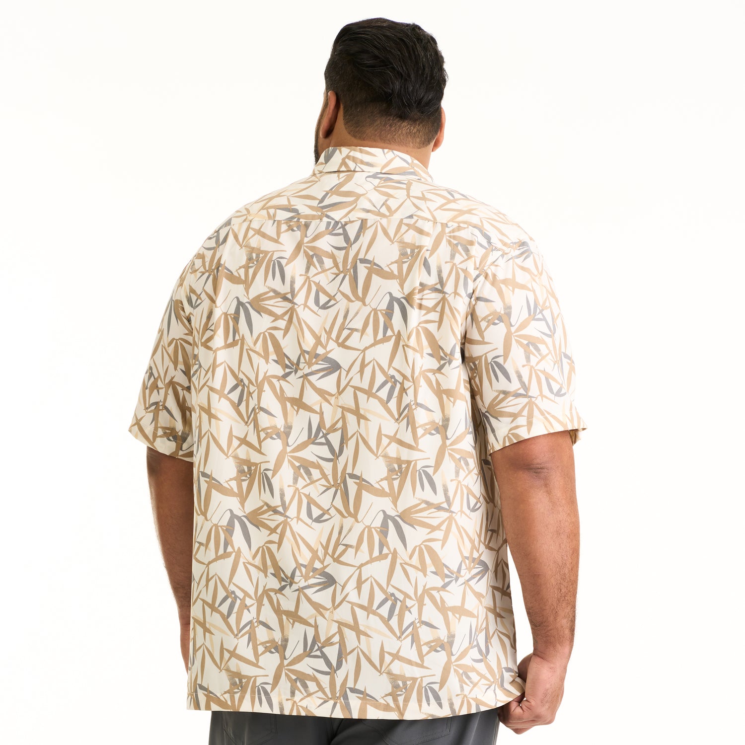 Weekend Camp Bamboo Print Woven Short Sleeve Shirt - Big &amp; Tall