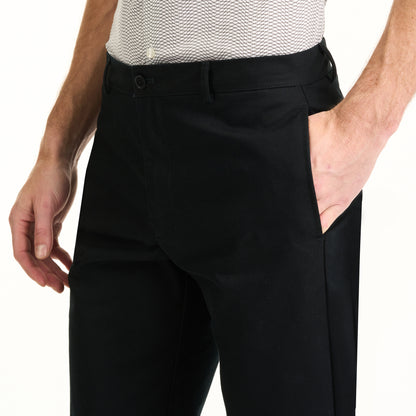 Essential Wrinkle Free Flat Front Straight Leg Pant - Black