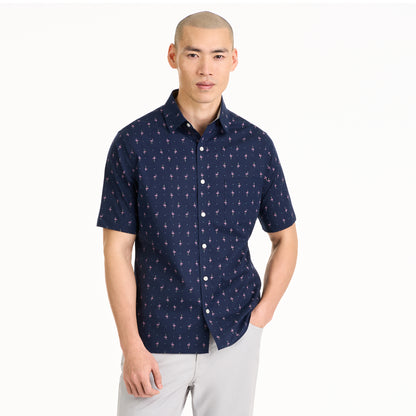 Essential Stain Shield Woven All Over Print Short Sleeve Shirt - Slim Fit