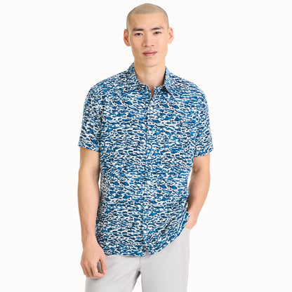Weekend Waves Print Woven Short Sleeve Camp Shirt - Regular Fit
