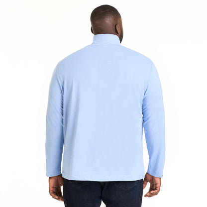 Essential Two-Tone Quarter Zip Pullover - Big &amp; Tall