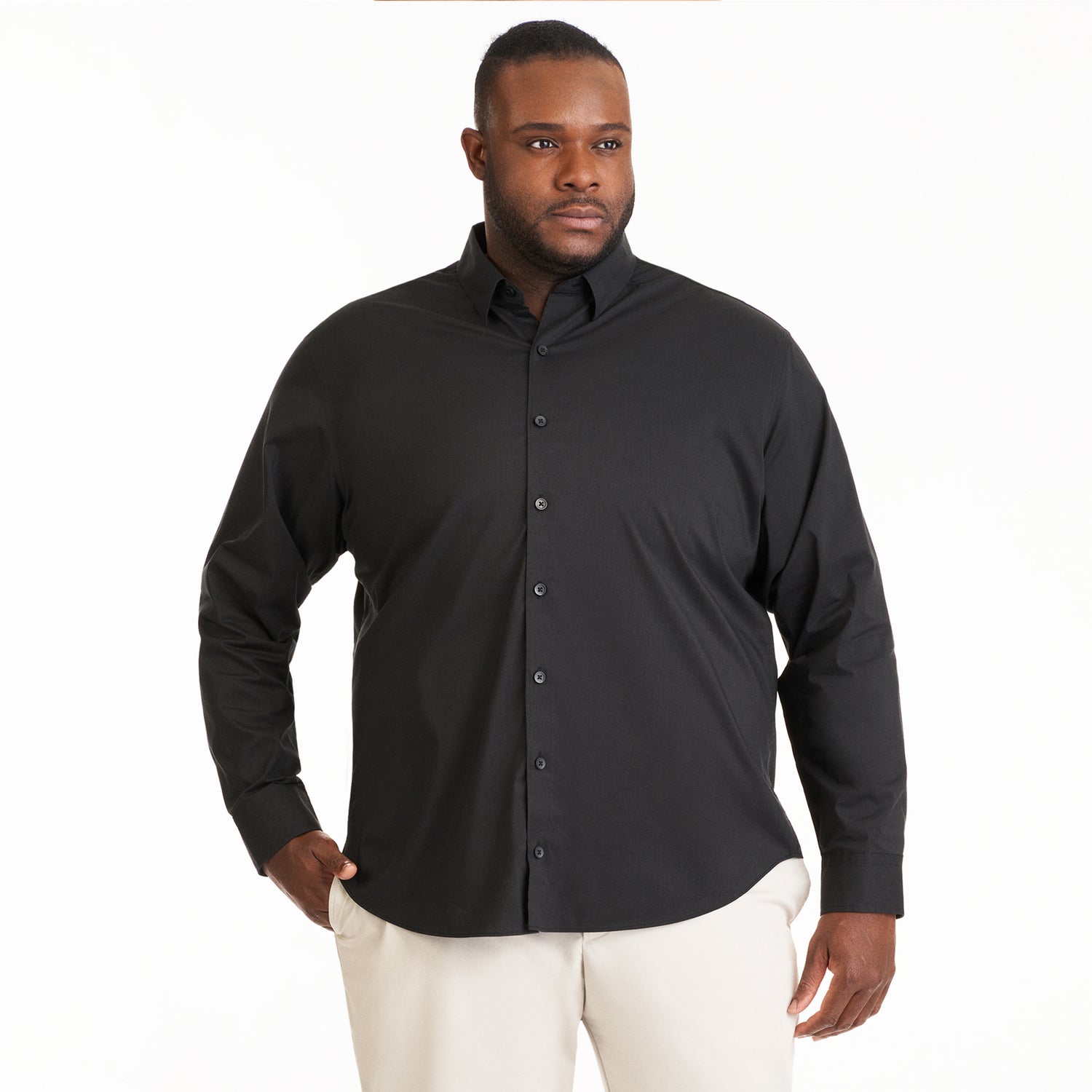 Cronbie Long Sleeve Stain Shield Shirt - Big &amp; Tall