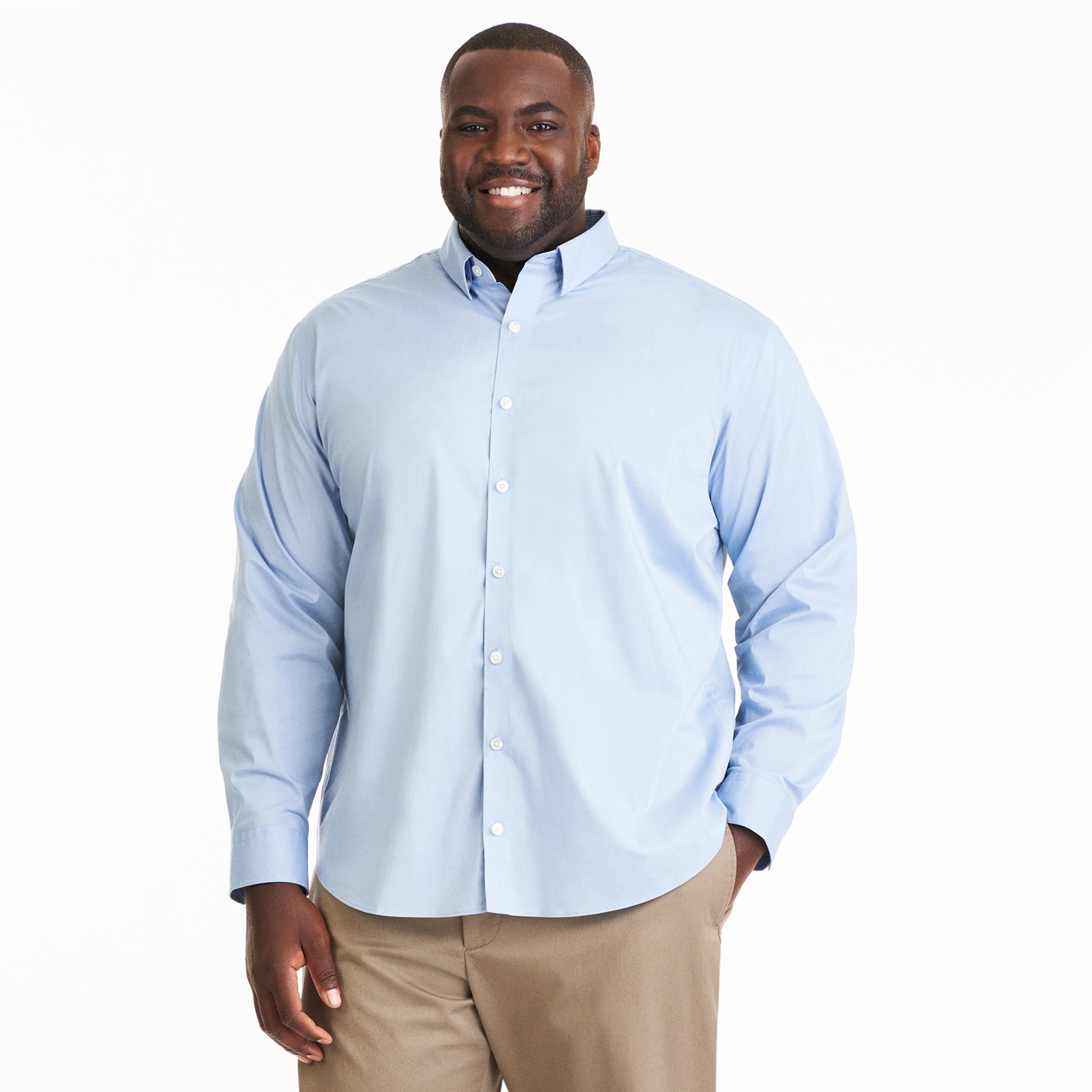 Cronbie Long Sleeve Stain Shield Shirt - Big &amp; Tall