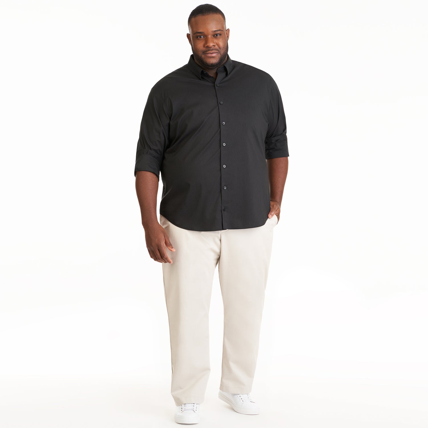 Cronbie Long Sleeve Stain Shield Shirt - Big &amp; Tall